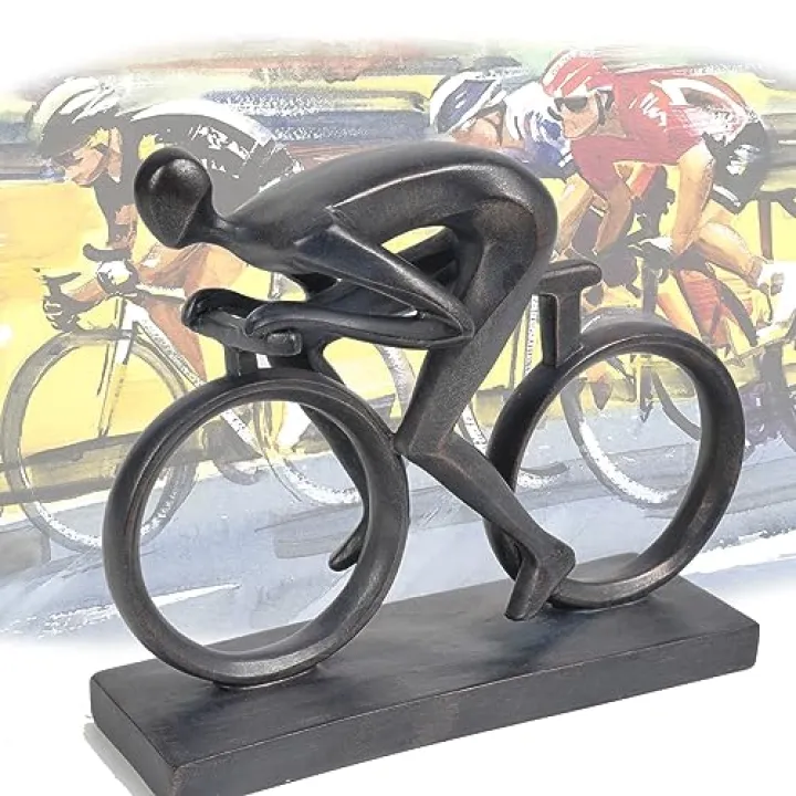 LC LCdecohome Resin Bike Black Statues Sculptures - Home Decor Shelf Decor Inspirational Decorations Bicycle Enthusiasts Gifts Office Table Aesthetic Decor for Shelves Accents 8.25 * 2.5 * 6.5 Inch