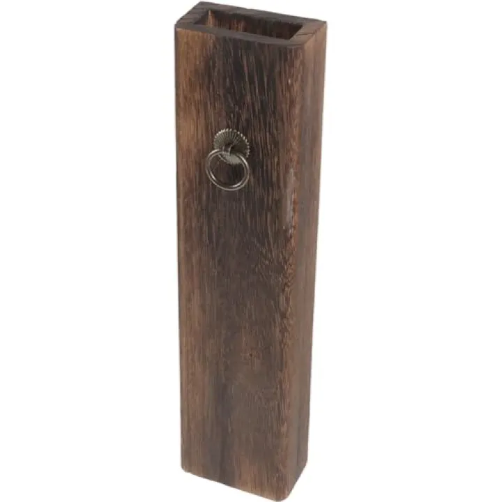 ORFOFE Wooden Wall Vase Pendant 12.8 Inch Rustic Wood Vase Wall Decor Hanging Planter for Living Room Office Home Decoration