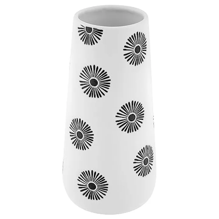 Karma Milo Bud Cream VASE Large (S22), White/Black