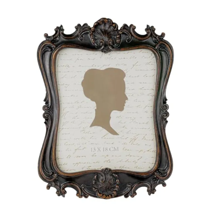 AELS 5x7 Inch Vintage Picture Frame, Elegant Antique Photo Frames with Glass Front, Photo Display, Tabletop Wall Hanging, Gift Ideas, Walnut