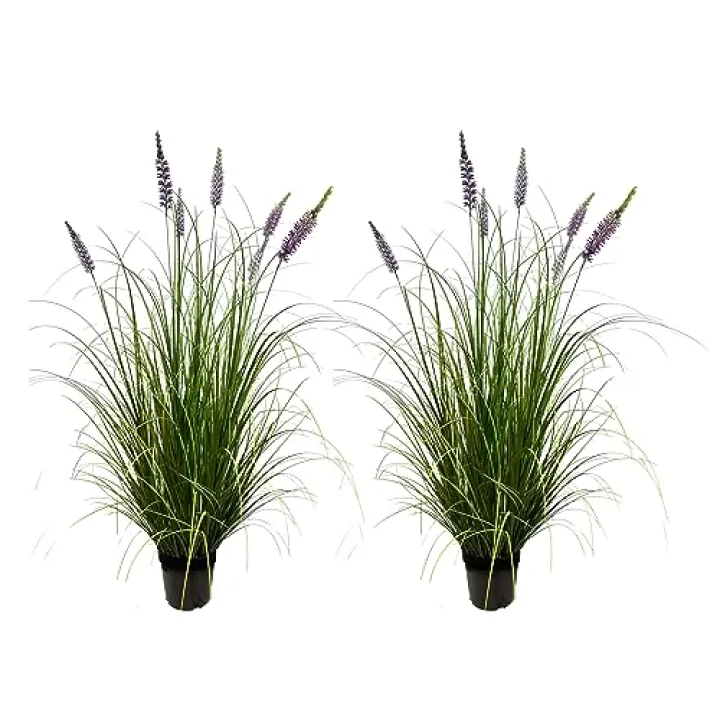 AfanD Artificial Plant 47in(2pack) Tall Artificial Lavender Plant,Faux Plants Indoor Home Decorative Artificial Plants & Flowers in Pot Fake Plant, House Plant Indoor