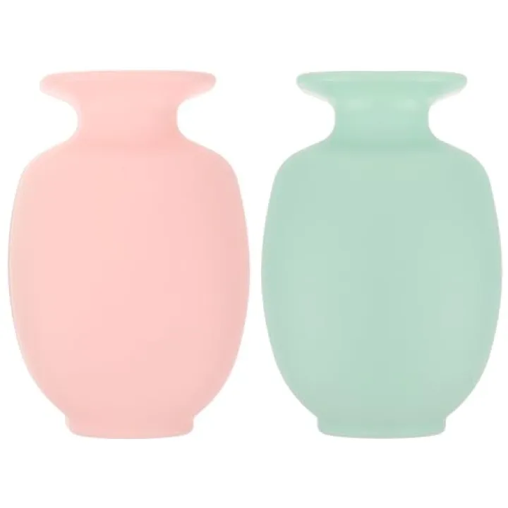 Cabilock Silicone Flower Vase Decorative Vase: 4Pcs Hanging Vases Decorative Wall Mounted Planter Decor Plant Container for Room, Dining Table, Office Bedroom Shelf Decor Entryway