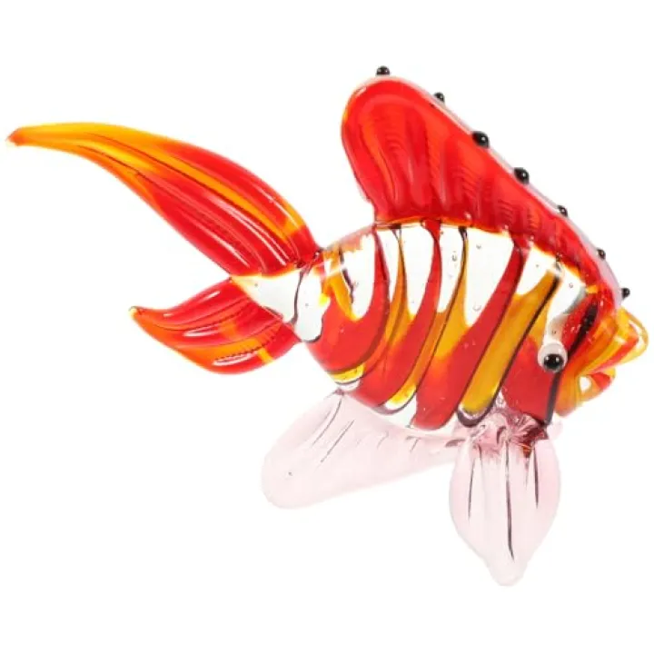 ARTIBETTER 1pc Glass Fish Ornament Flowers for Clear Animal Glass Sea Figure Jewelry Marine Vase for Flower Desktop Decoration