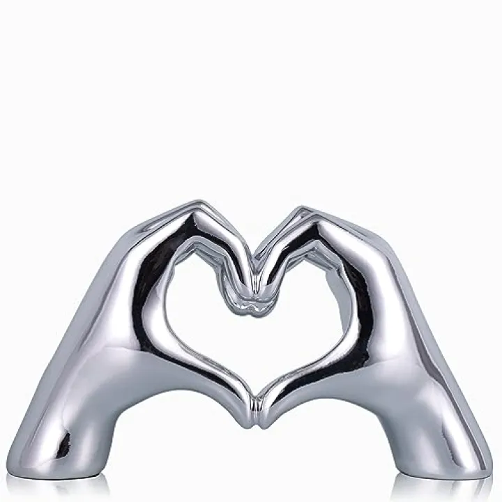 Heart and Hand Sculpture, Hand and Heart Statue Home Decor, Cute Heart Shaped Bracelet Holder, Bohemian Wedding Decor, Girly Room Decor Aesthetics, Birthday Gift for Wife, Wedding