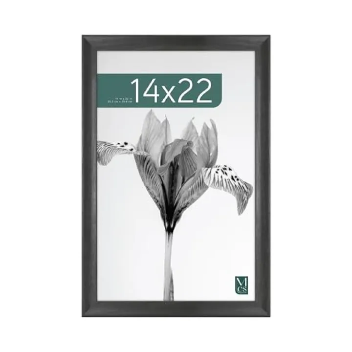 MCS Studio Gallery Classic 14x22 Poster Frame Black Woodgrain Engineered Wood, Vertical & Horizontal Wall Hanging Large Picture Frame for Photos, Posters & Art Prints (1-Pack)