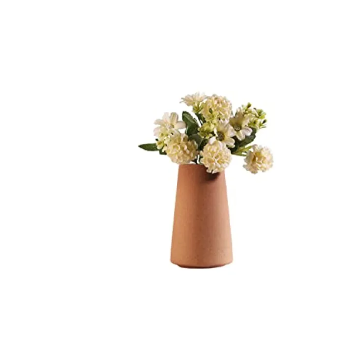 Ceramic Vase - Simple Vase for Flowers Plants, Small Vase, Brown Vase, Modern Minimalist Decor, Dried Flower Vase, Flower Arrangement Decorative Shooting Props(Brown)