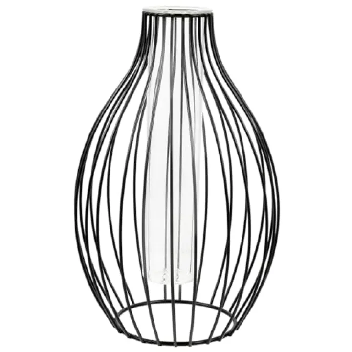 Cabilock Plant Propagation Tubes Flower Stand Small vase Holder vase Flowerpot Nordic Delicate bar Counter Lantern Iron Glass Tube Plant Iron Frame Flower Storage