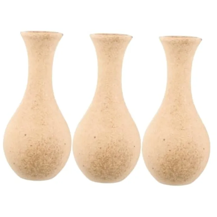 PRETYZOOM 3pcs Wooden Flower Vase Unfinished Wood Flower Pot for Home Decor Rustic Centerpieces for Weddings and Events Unique Crafting Project