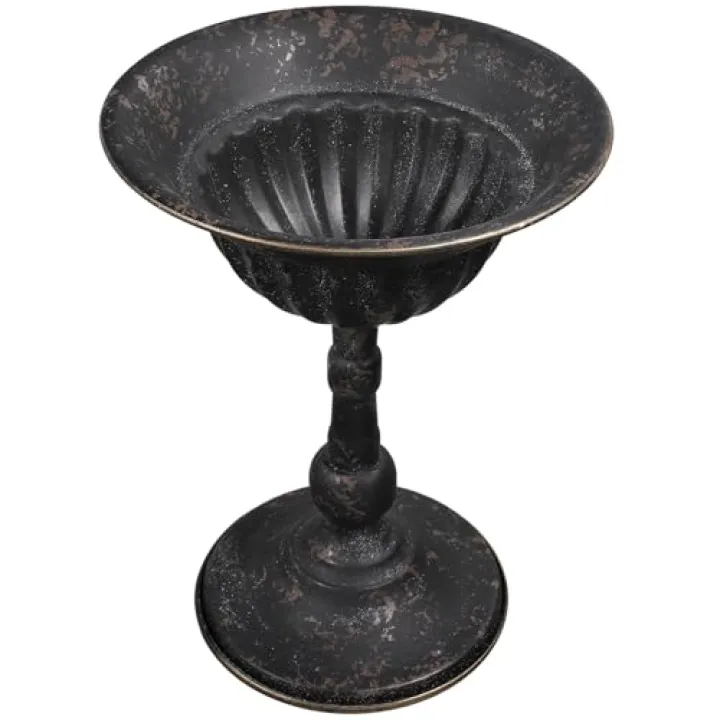 Zerodeko Flowerpot Metal Flower Vase Plant Saucers for Outdoors Dining Room Table Decor Trophy Vase Vintage s Urn Home Decor Tabletop Iron Banquet Table Flowers Desktop