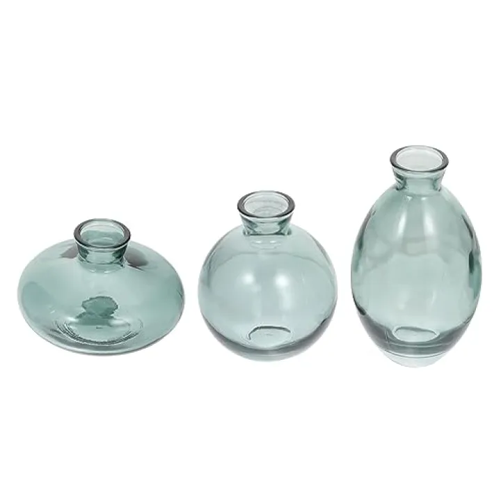 3pcs Glass Hydroponics Vase Set for Flower Arrangements Modern Decorative Vases for Home and Office Adornment Plant Lovers