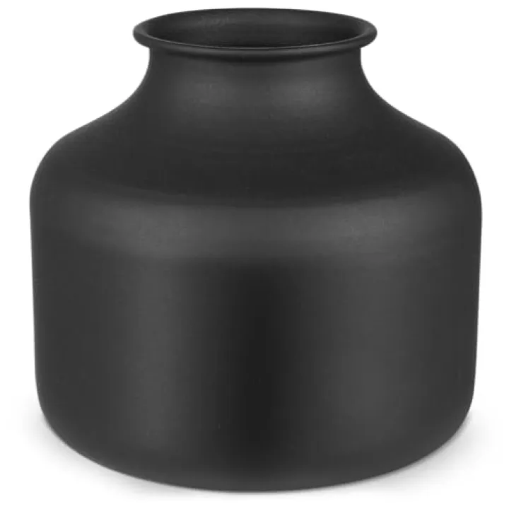 NOLITOY Matte Black Vase, Dry Flower Vase Iron Arrangement Planter Pot for Home Office Bookshelf Centerpieces Decor