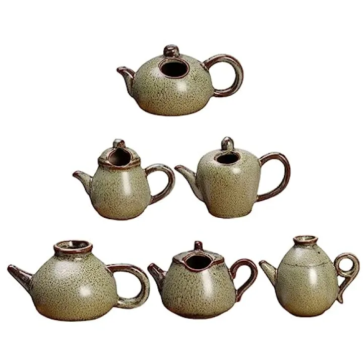 Cabilock 6pcs Mini Flower Vases for Home Decor Chic Bud Vases Stylish Decorative Pottery for Centerpieces Unique for Housewarming and Weddings