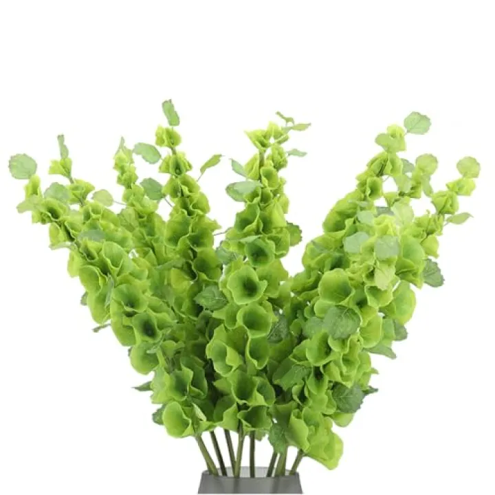Simulated Shell Leaf Artificial Flower Bell Grass Flower Bells of Ireland Arrangement Home Office Arrangements Indoor Outdoor Decoration
