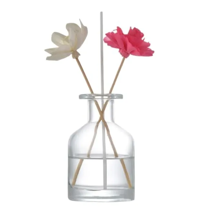 150ML 5OZ Clear Glass Diffuser Bottle Diffuser Jars Apothecary Style Decorative Flower Bud Vases Bottle Container Fragrance Accessories for Home and Office