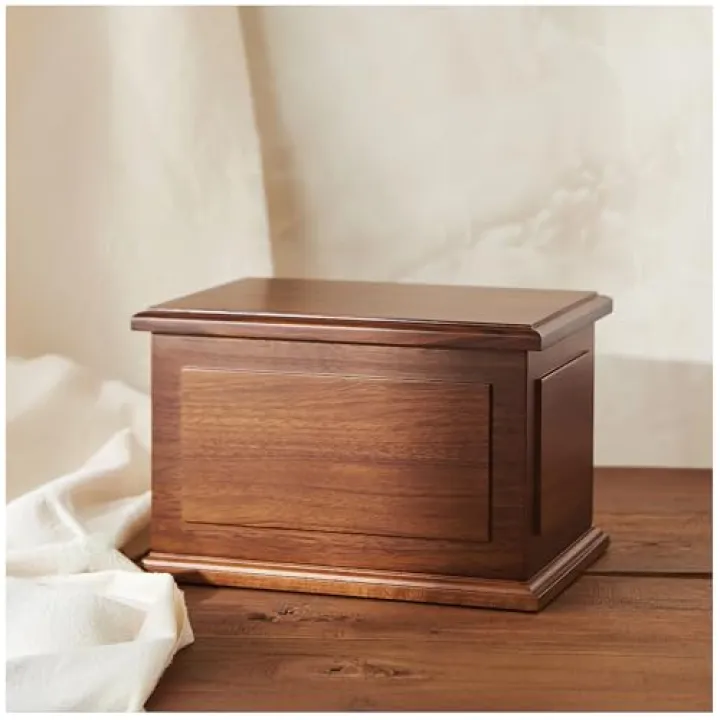 Aspen Studio Walnut Wooden Urn for Adult Human Cremation Ashes Handcrafted Decorative Urns Wooden Urn