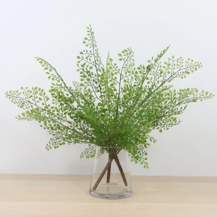 3Pcs Maiden Hair Artificial Plant 16.9" Faux Plastic Conservatory Maidenhair Fern Greenery Plant for Home Living Room Bedroom Desk Bathroom Window Shelf Farmhouse Decoration