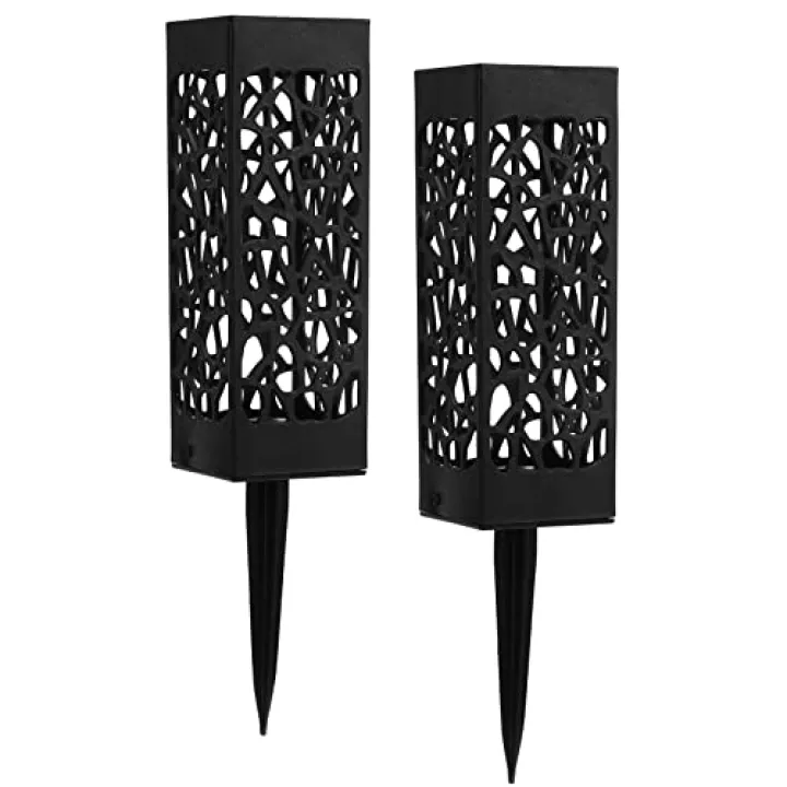 2 Pieces Graves Cemetery Vases, Plastic Floral Vase Cones with Long Spike Stake and Drainage Holes, Easy Installation, Ground Insert Grave Flower Holders