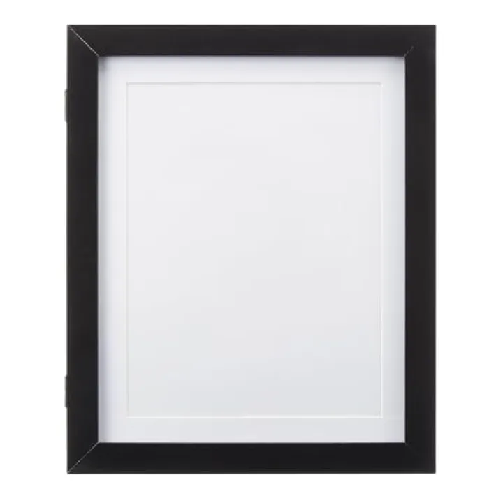 Amazon Basics Wood Front Loading Art Rectangular Frame, 10" x 12.5", Black