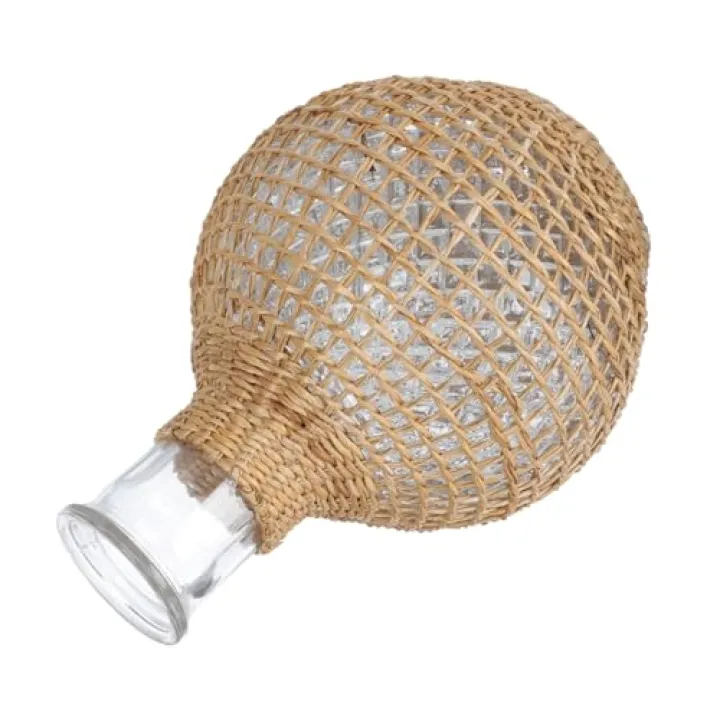 PRETYZOOM Decorative Vase Rattan Centerpiece Flower Arrangement Holder Home Office Decor