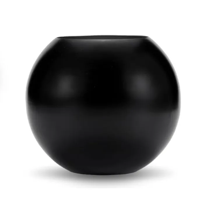 Gold Flower Vase Small Decorative Metal Vases for Table Centerpieces, MIATTCLD Round Gold Plant Pot Home Decor Ideal for Weddings, Parties, Anniversary, Living Room, Restaurants (Black)