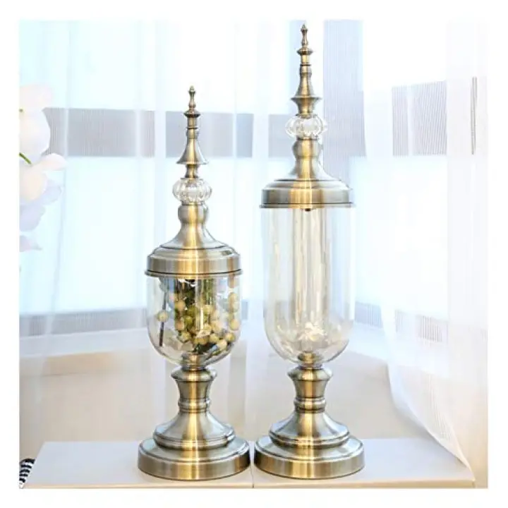 vases Two-Piece Glass Vase European Style Home Living Room Dining Table Desktop Transparent Vase Flower Arrangement Ornaments Flower vase