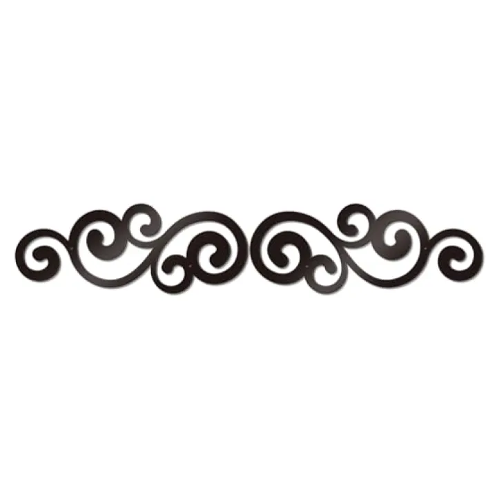 Zzbakress Black Metal Wall Art Traditional Metal Scroll Wall Decor Scroll Wall Hanging Decor Decorative Wall Art for Home Living Room Hallway Front Porch Above Door (Traditional)
