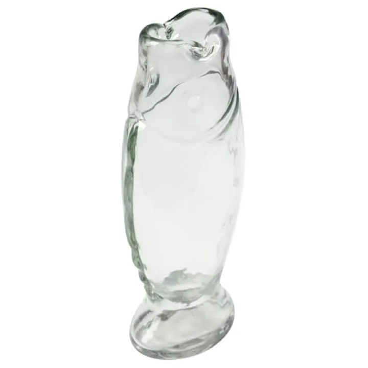Karma, Fish-Shaped Clear Flower Vase, Coastal Decorative Centerpiece Vase, Tall Clear