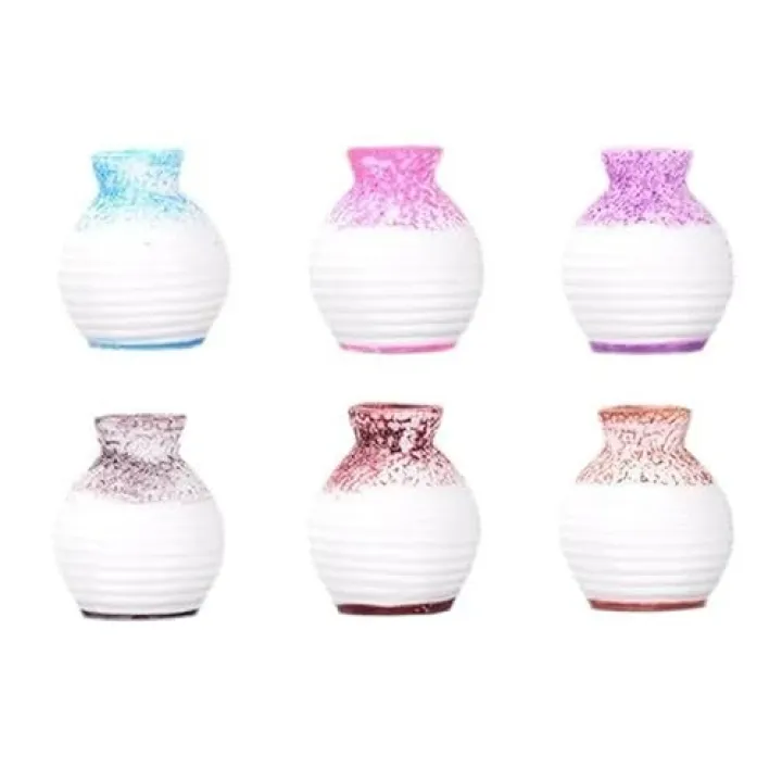 6Pcs Mini Bud Vases - Tiny Resin Flower Vases, Micro Landscape DIY Decor, Moss Succulent Ornaments, Fairy Garden Accessories, Home Tabletop Decoration, Gift for Plant Lovers