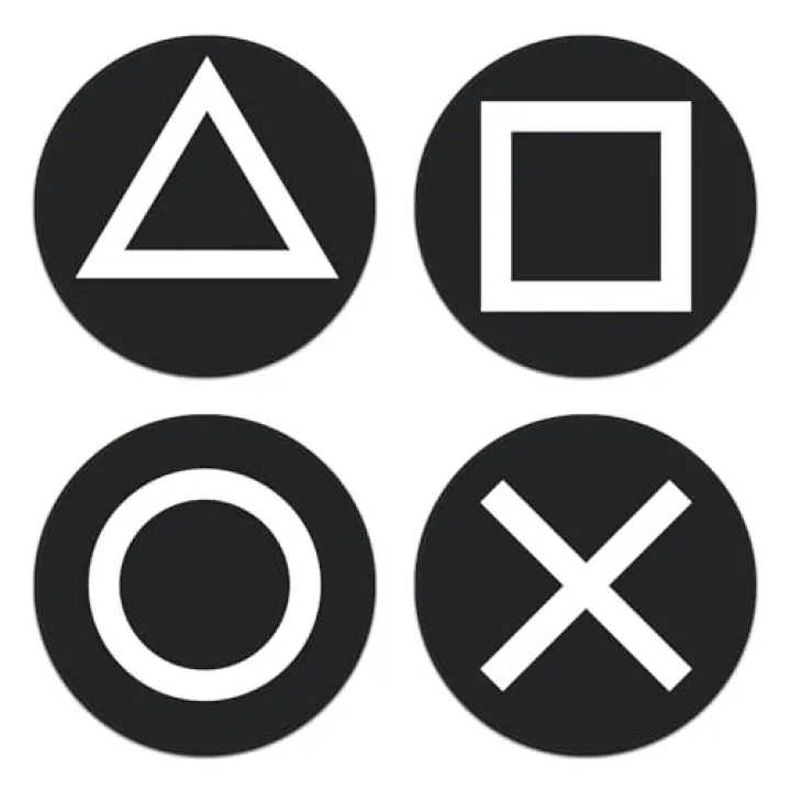 Game Coasters Black Silicone Coaster Non-Slip, Washable, Heat Resistant Drink Coasters Cup Mat for Tabletop Protection Game Room Decor Housewarming Gift for Gamers - Set of 4