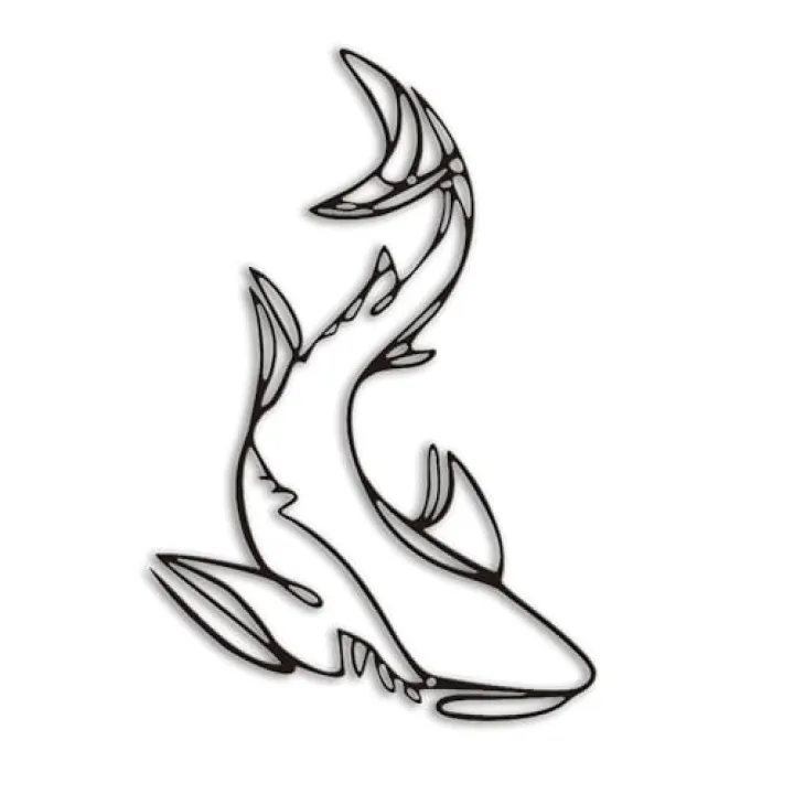Xedatric Shark Metal Wall Decor – Striking Nautical Wall Sculpture for Bathroom, Room & Home – Durable Marine Animal Art, Rust-Resistant Coastal Decor & Unique Gift Idea
