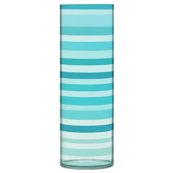ALAZA Teal Blue Stripes Flower Vases for Home Decor Kitchen Bedroom Living Room Bathroom Office Table Decorations