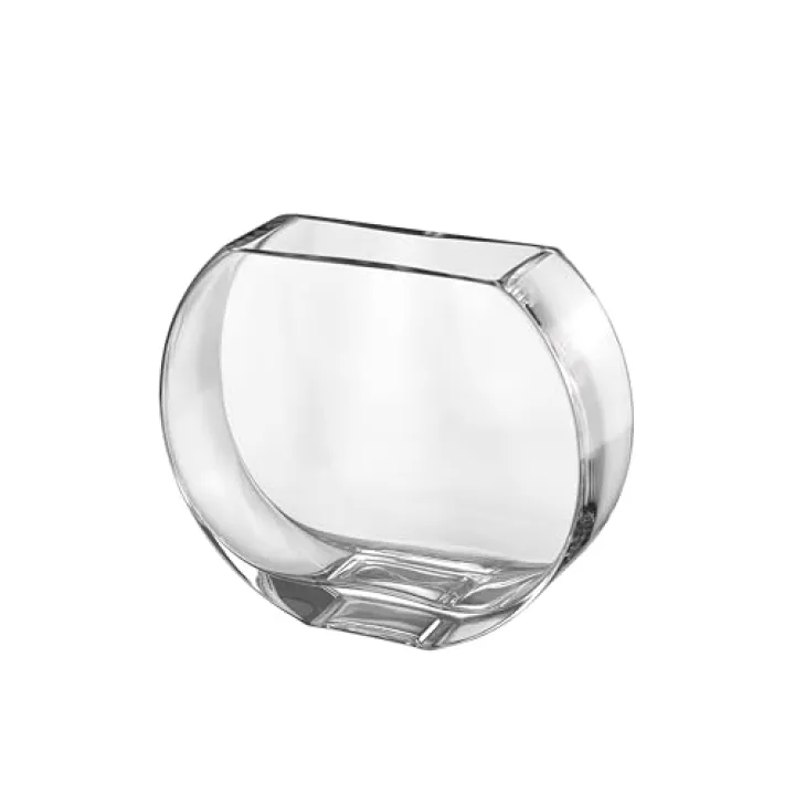 Glass - Vase - Round - Classic Clear - 9.25" Long - Heavy Durable - Made in Europe - by Barski