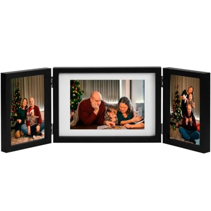 RIVERVALLA Black Picture Frame 4x6 3 Photo Frames Multiple Pictures Collage for 4x6 5x7 Picture Photo Display Desktop Decor for Christmas Wedding Birthday Family Friends Grandma Mom Women Gifts