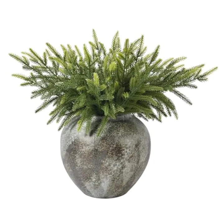 KoiE Choé 30 PCS Artificial Christmas Norfolk Pine Stems Branches, Real Touch Natural Droopy Faux Pine Picks 13 Inch Soft Fake Christmas Picks for Crafts Vase Garland Wreath Table Holiday Home Decor