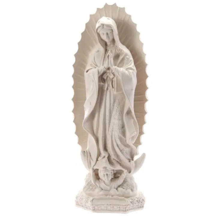 DICAFU Our Lady of Guadalupe Religious Statue, 11.6 inch Virgin Mary Figurine, Resin Sculpture, Inspirational Religious Art for Home Decor/Catholic Gift, Mother Mary Statue