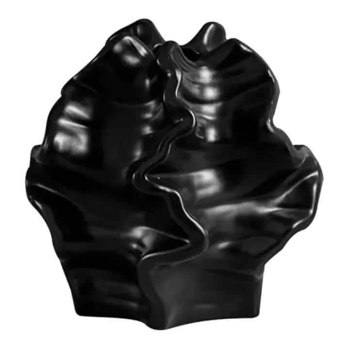 Tongyu Home Ceramic Black Artistic Coral Vase, Wabi-Sabi Modern Decor Sculpture for Home, Unique Centerpiece for Living Room, Bedroom, Office