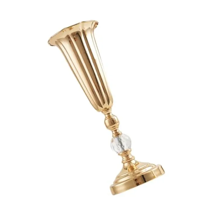 CONGARTENO Metal Wedding Centerpiece Vase Gold Plated Trumpet Vase for Anniversary and Wedding Table Décor