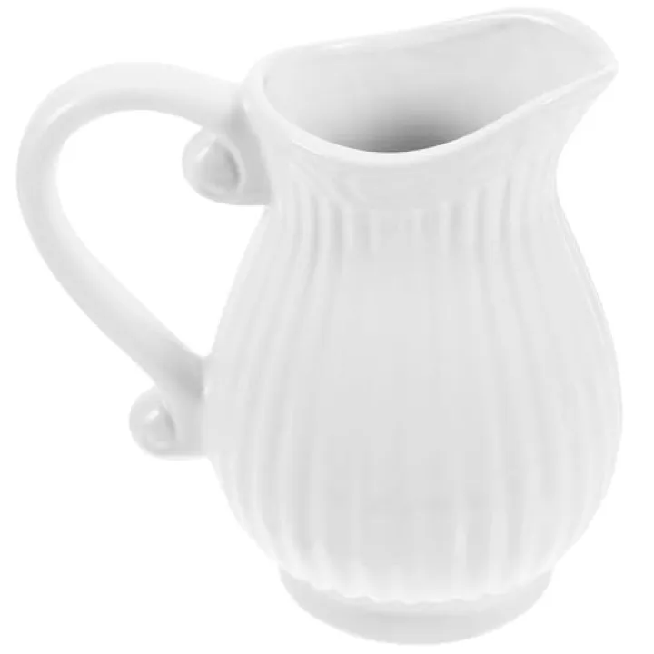 MOBUTOFU Vintage Ceramic Flower Arranging Vase Pitcher Shape French Style Milk Jug Decorative Vase for Home Table Décor and Dried Flower Display