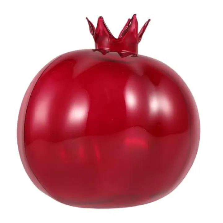 MUELODSIC Creative Pomegranate Glass Vase Mini Handcrafted Flower Vase Hydroponic Decorative Container Small Table Centerpiece for Home and Farmhouse Décor