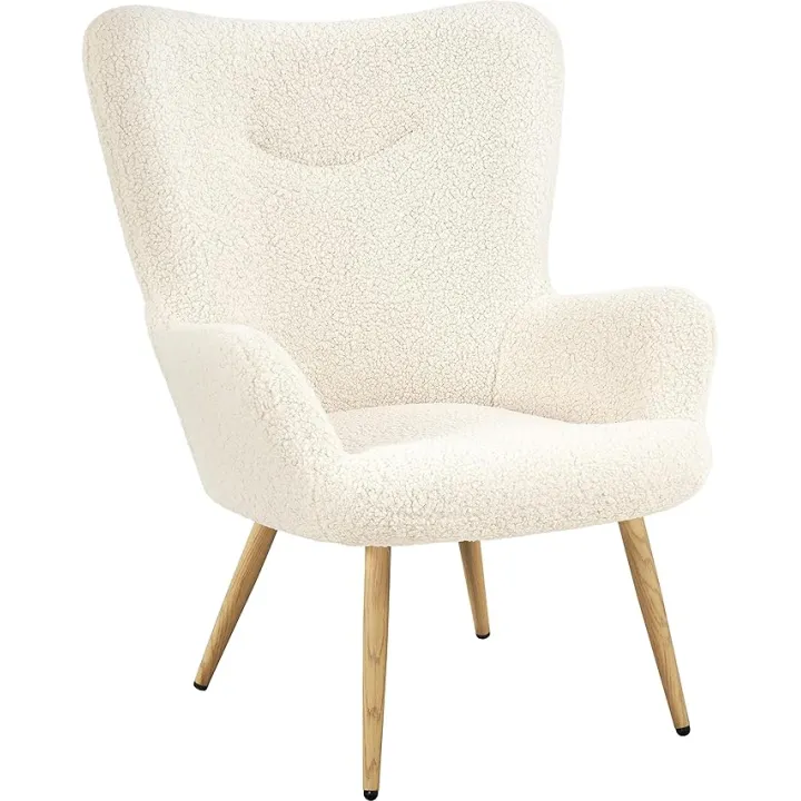 Yaheetech Ivory Accent Chair for Bedroom