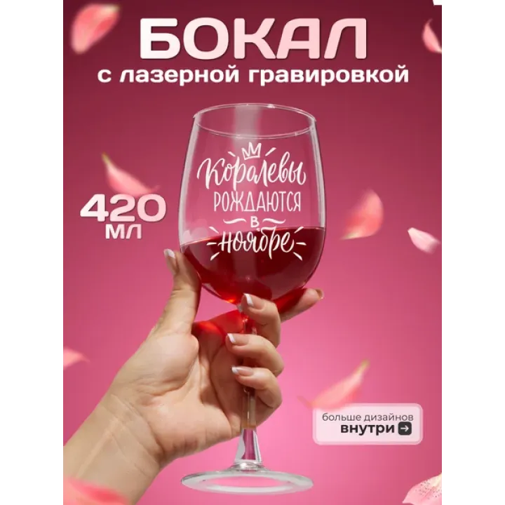 Бокал для вина с надписью прикольный подарочный