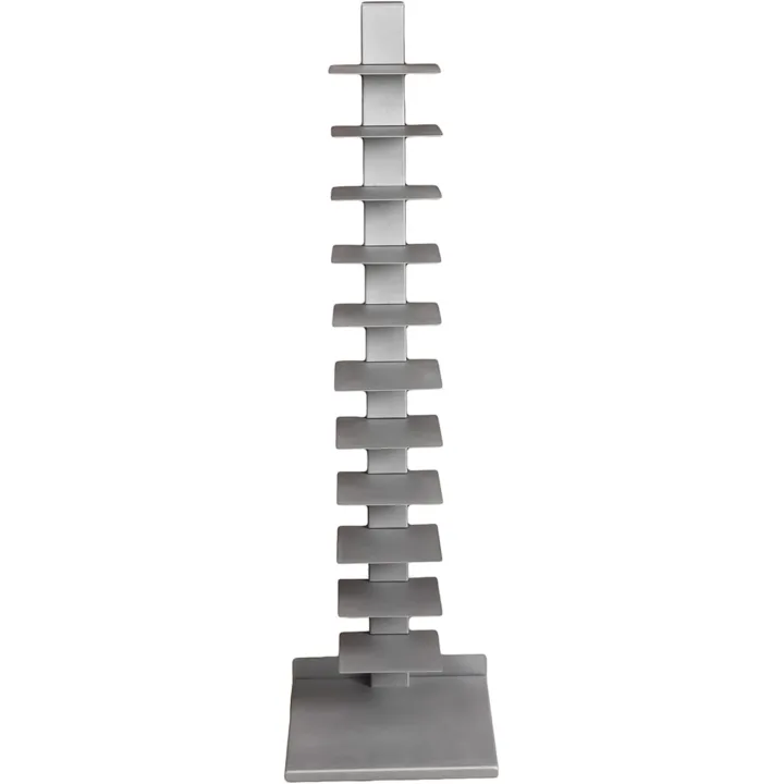 SEI Furniture 11- shelf Metal Spine Book Tower, Silver