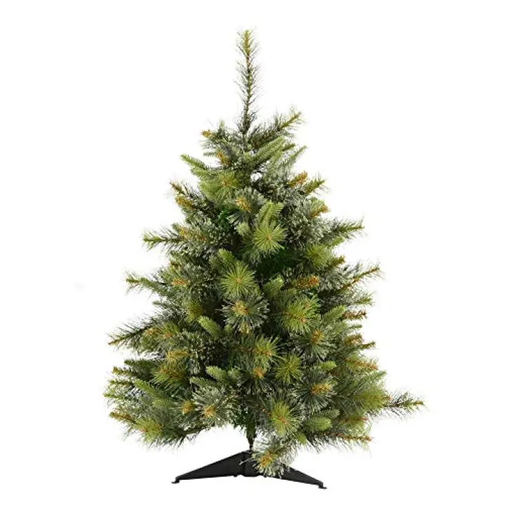 Vickerman 3' Cashmere Pine Artificial Christmas Tree, Unlit - Faux Christmas Tree - Seasonal Indoor Home Decor