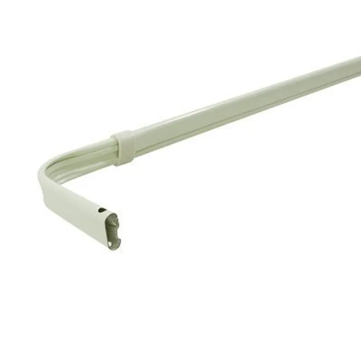 Graber Single Standard Lock Seam Curtain Rod, 48 to 84-Inch Adjustable Width, 3 1/2-Inch Projection, White