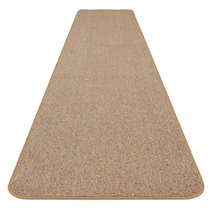 House, Home and More Skid-Resistant Carpet Runner - Pebble Beige - 10 Feet X 27 Inches