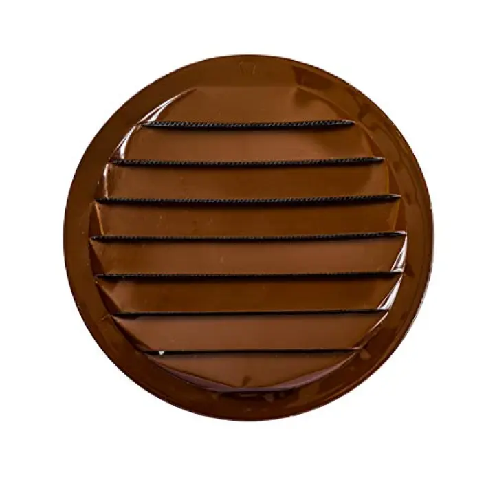 Maurice Franklin Louver-6" Round Brown Aluminum Louver with Insect Screen (Priced Per Bag of 2). Item #6" RLB-100