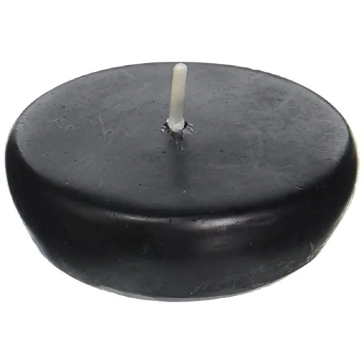 Zest Candle 24-Piece Floating Candles, 2.25-Inch, Black