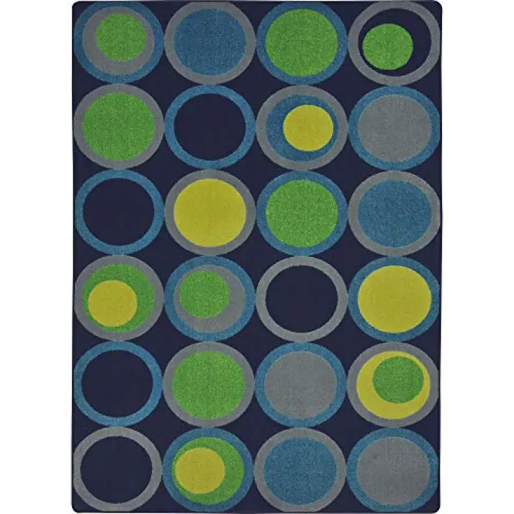Joy Carpets Circle Back Area Rug, 10'9" x 13'2", Navy