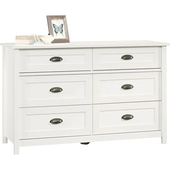 Sauder County Line Dresser, Soft White finish