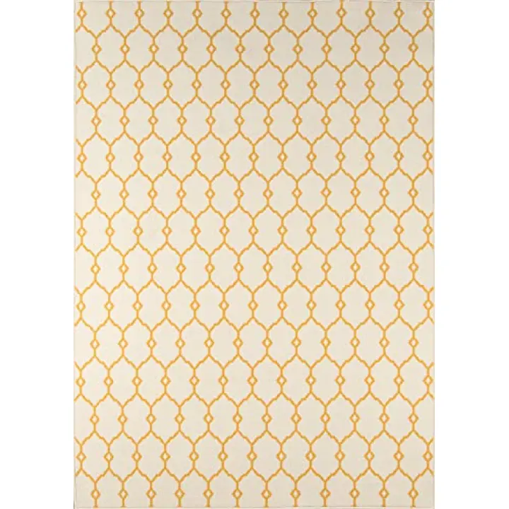 Momeni Rugs Baja Collection Area Rug, 3'11" x 5'7", Yellow